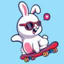 Coloring Book: Rabbit Skateboard